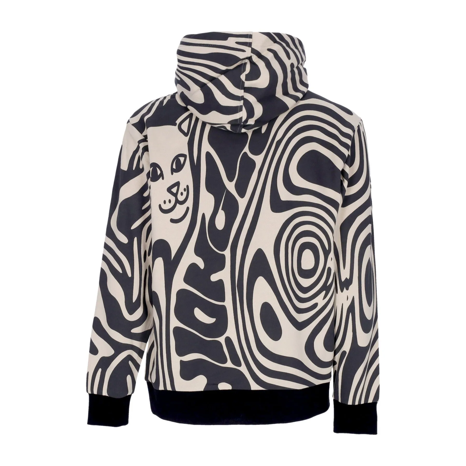 Felpa Cappuccio Uomo Hypnotic Hoodie Black/cream